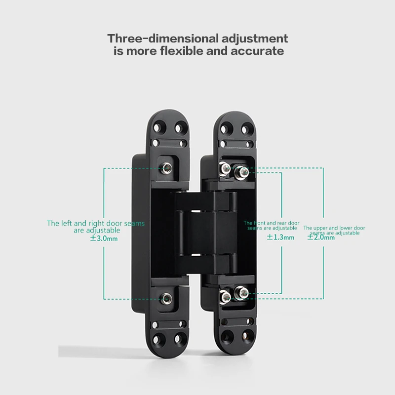 1pcs Invisible Hydraulic Hinge Cushion Silent Hidden Door Damping Hidden Three-Dimensional Adjustable Hidden Cross Hinge