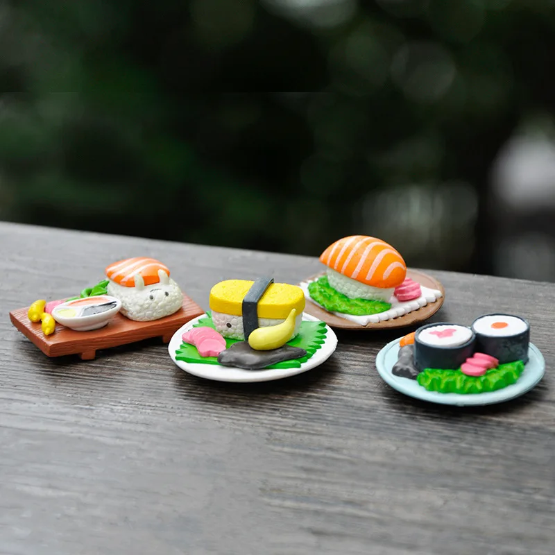 Miniature Candy Toy Sushi Model Cartoon Children Doll House Kitchen Play Toys Kids Gifts Desktop Decorative Decorations