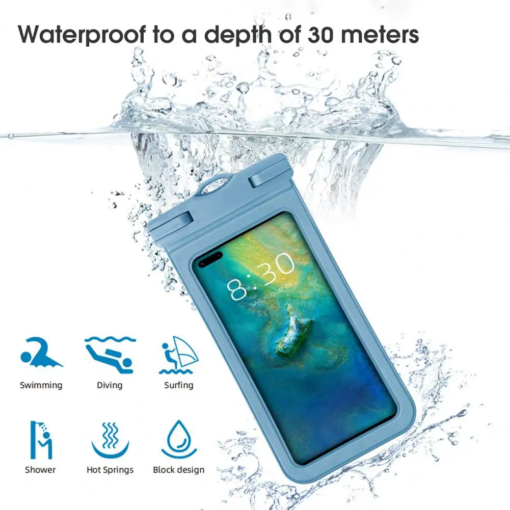 Universal 30m Waterproof Case Large Capacity Phone Dry Bag Wide Compatibility Leakproof Universal Cell Phone Underwater Case