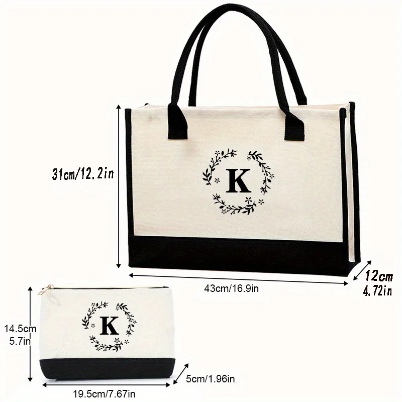 Solid color letter large capacity handbag Fashion letter set bag