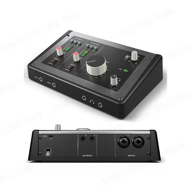 Recording Studio External Sound Card, Professional Computer Audio Interface for Dubbing Live Broadcast