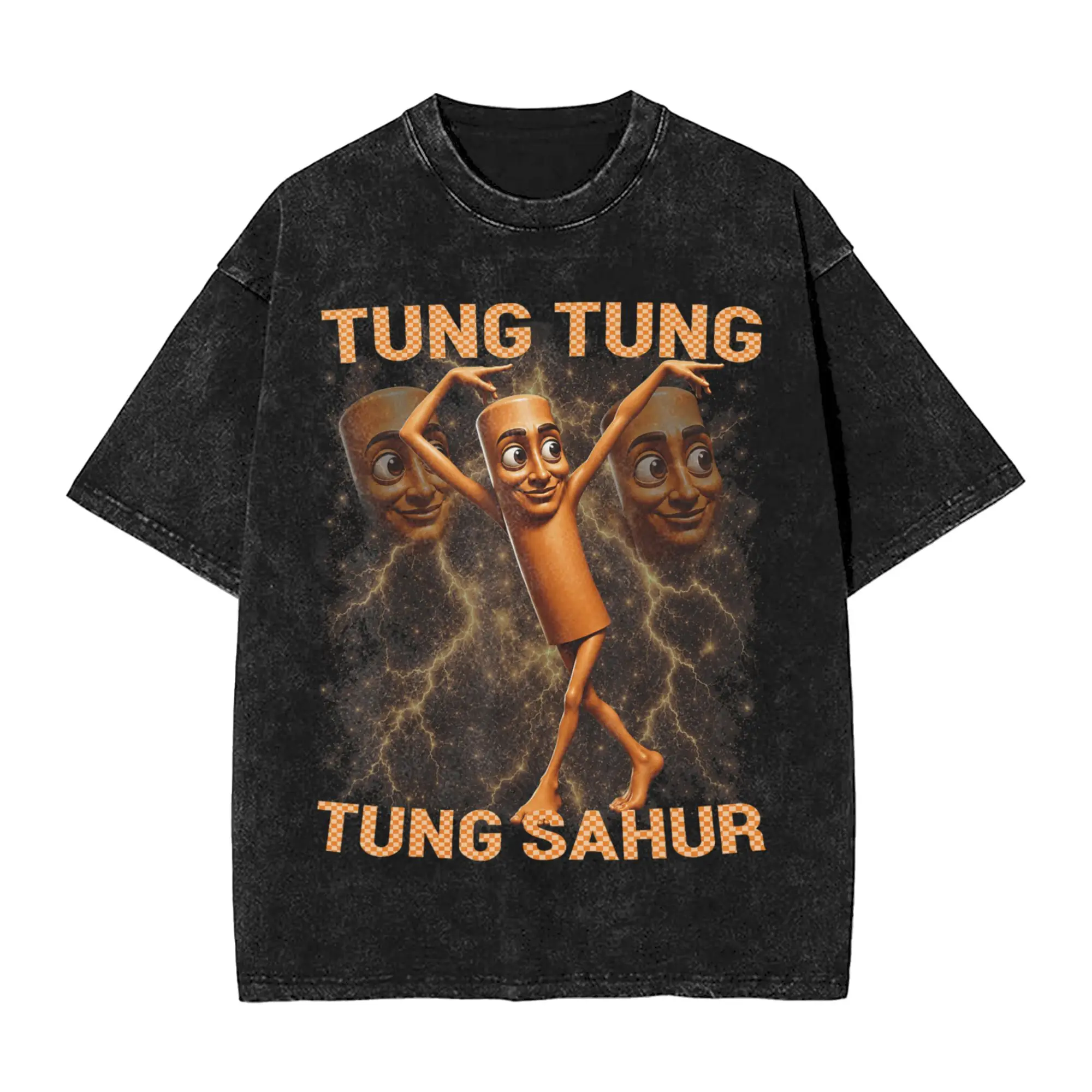 Tung Tung Tung Sahur is Calling Funny Viral Dance Meme T Shirts Men Cotton Vintage T-Shirt O Neck Tee Shirt Short Sleeve Clothes