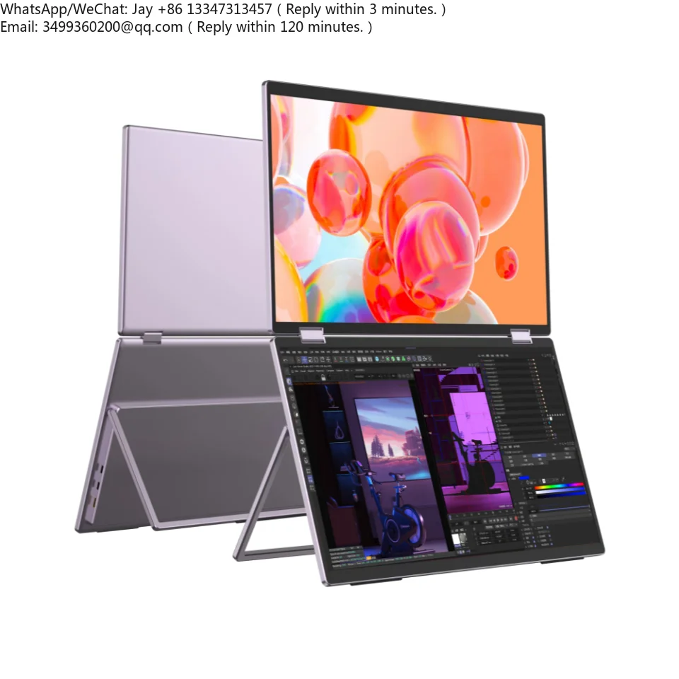 

OEM 16-Inch Dual Screen Portable Monitor Comfort and Convenience Size for Laptop Use