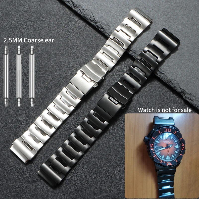 20MM solid stainless steel bracelet for Seiko No. 5 Red Toothed Water Ghost Monster SRP307 313 SKX779 SKX781 watchbands
