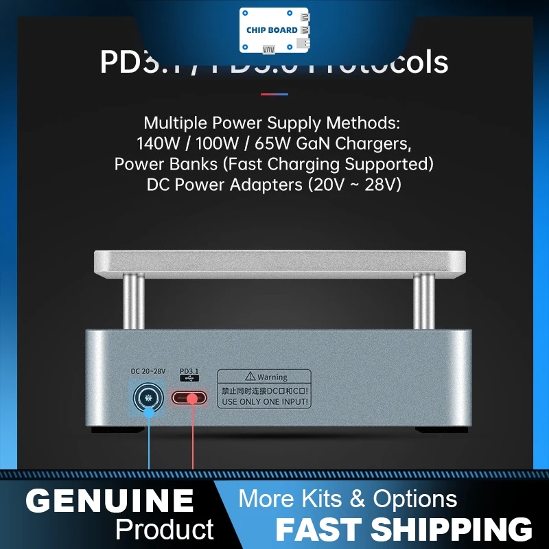 ALIENTEK HP20 Mini Heating Plate Preheater 200W with PD3.1 control, 350°C constant-temp platform for solder and repair tasks