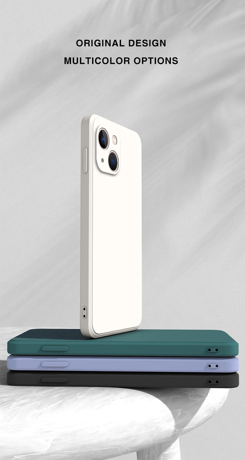 Neue quadratische Flüssigsilikon-Handyhülle für iPhone 14 13 7 8 Plus X XR XS 11 12 Pro Max SE 2020 Silikon-Schutzhülle – Detail 1