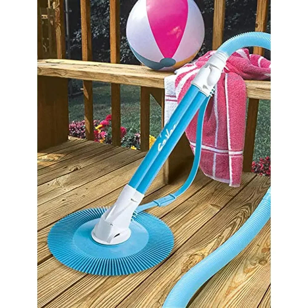 K50600 Kreepy Krauly Vac Suction Above-Ground Pool Cleaner 32ft Hose Blue White Durable Skimmer Line Power Round Oval Not