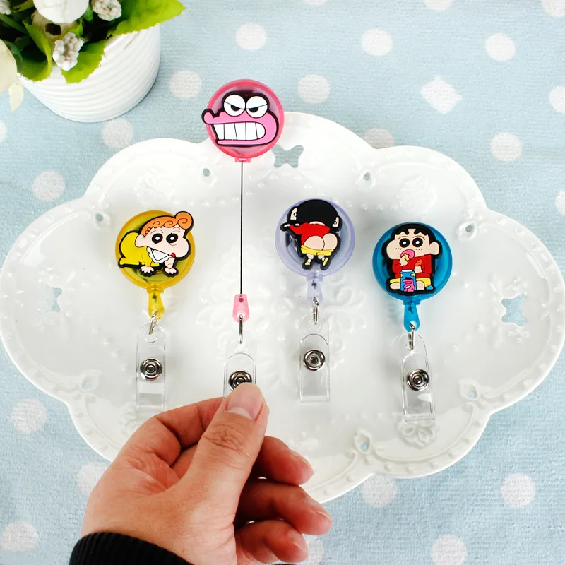 Cute Cartoon Funny for ID Card Holder Scalable Toggle Clip Employee Card Nurse Chest Card Student Bus Card Holder