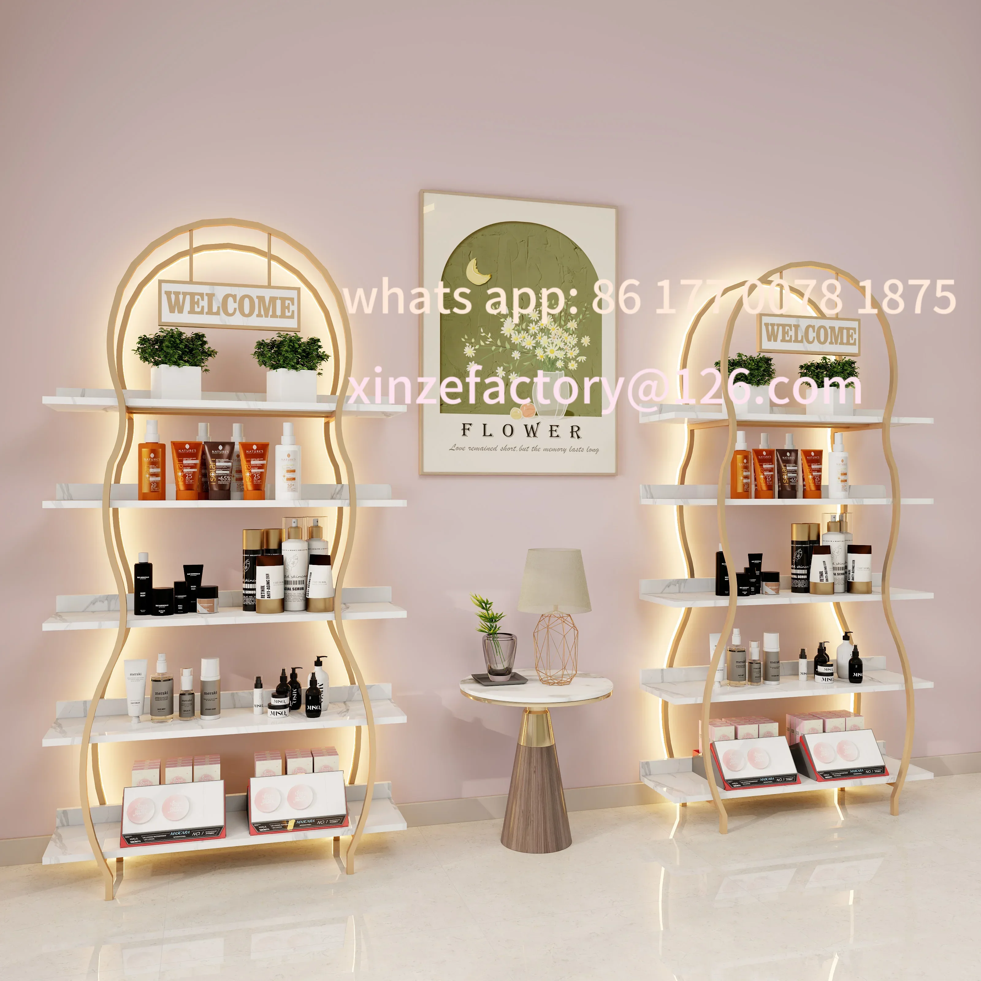 Beauty Salon Display Cabinet Cosmetics Display Rack Nail Polish Glue Multi-layer Product Shelf Display Cabinet Bag Shelf