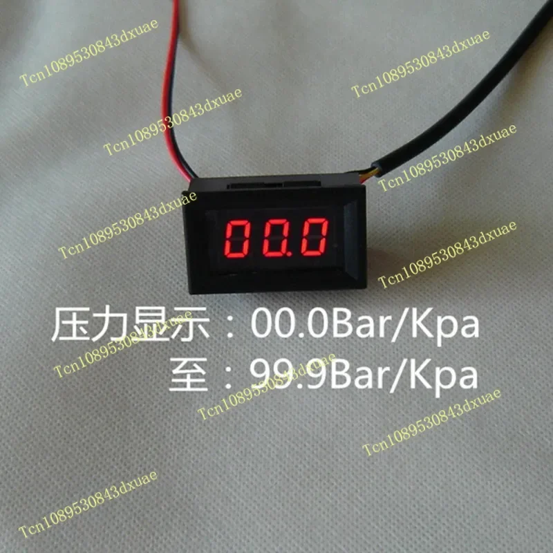 Small Panel Mount Digital Pressure Gauge for Pneumatic Shock Absorber, 0-100 PSI, LCD Display, IP65