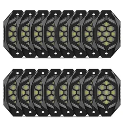 RGB LED Rock Lights For Truck ATV UTV Jeep Off-Road Boat APP Remote Control Car Underglow Neon Lighting Wheel Well Light 12v 24v