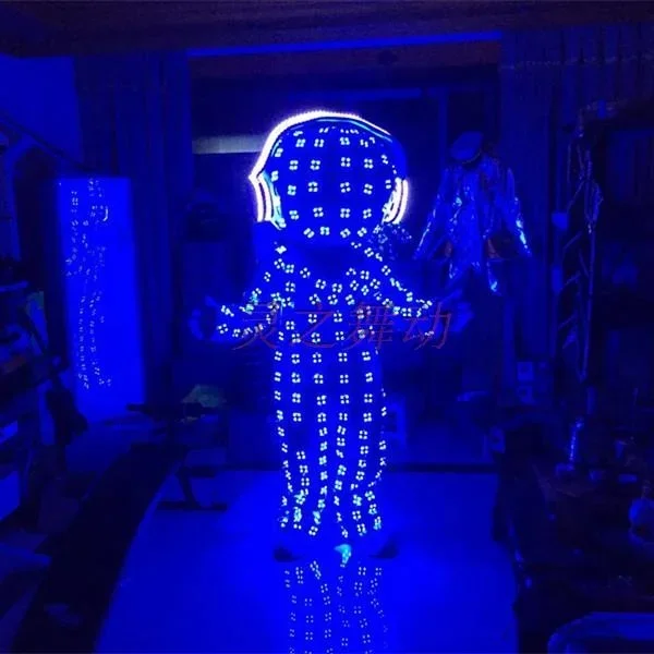 Luminous Dance Performance Show for Night Club led light up cpstumes dance costumes led robot suit Led Robot Clothing Clothes