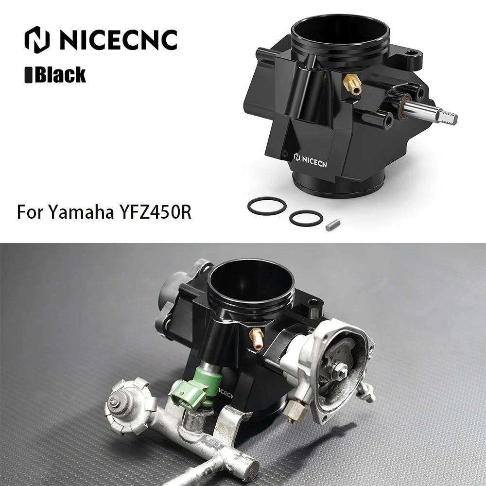 

For Yamaha YFZ450R ATV Throttle Body Kit for Yamaha YFZ 450R 2009-2025 6061-T6 Aluminum 18P-13750-01-00 1TD-13750-02-00