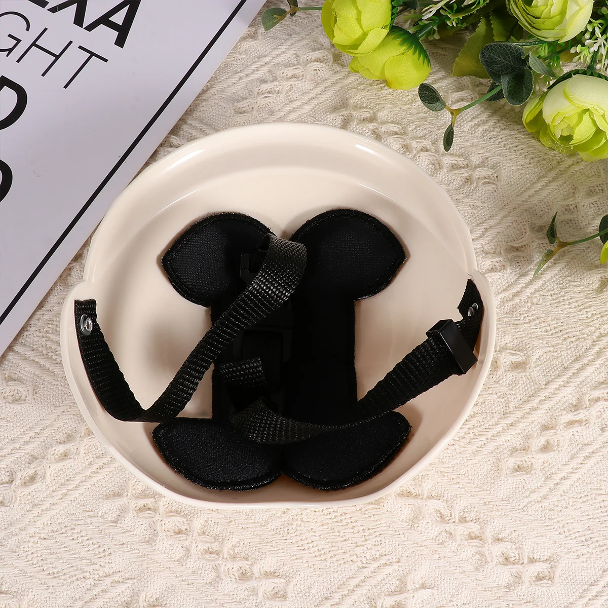 

White 6 Inches Safety Hat Durable Premium Material Soft Padded Design Sun Rain Protection Happy Growth Gift