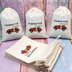 5pcs Race Car Birthday Gifts Bag Kids Birthday Favors Goodie Bag for 1th 2th 3th 4th Boy Birthday Baby Showers Party Decoration