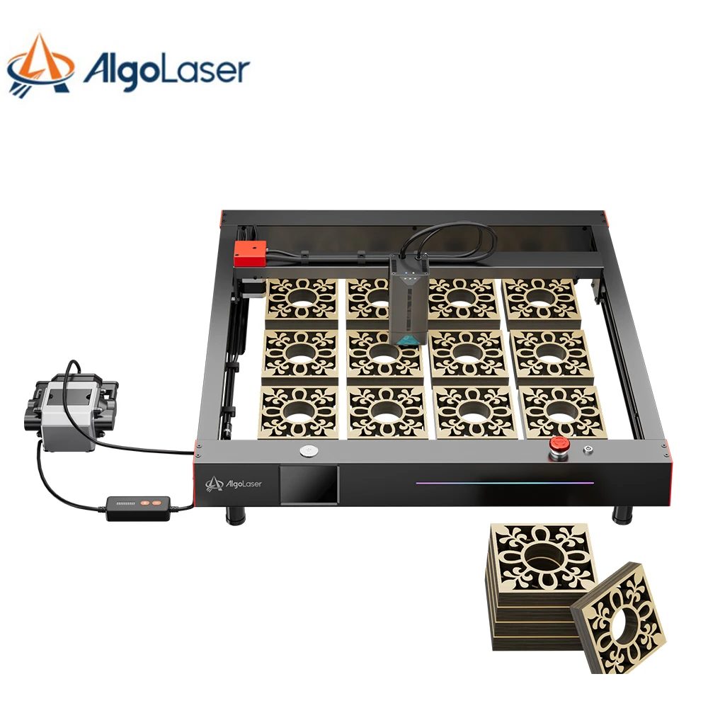 Business Laser Engraving and Cutting Machine Algolaser Delta 22W Metal Colorful Engraver Stone Engraving Wood Cutter APP Control