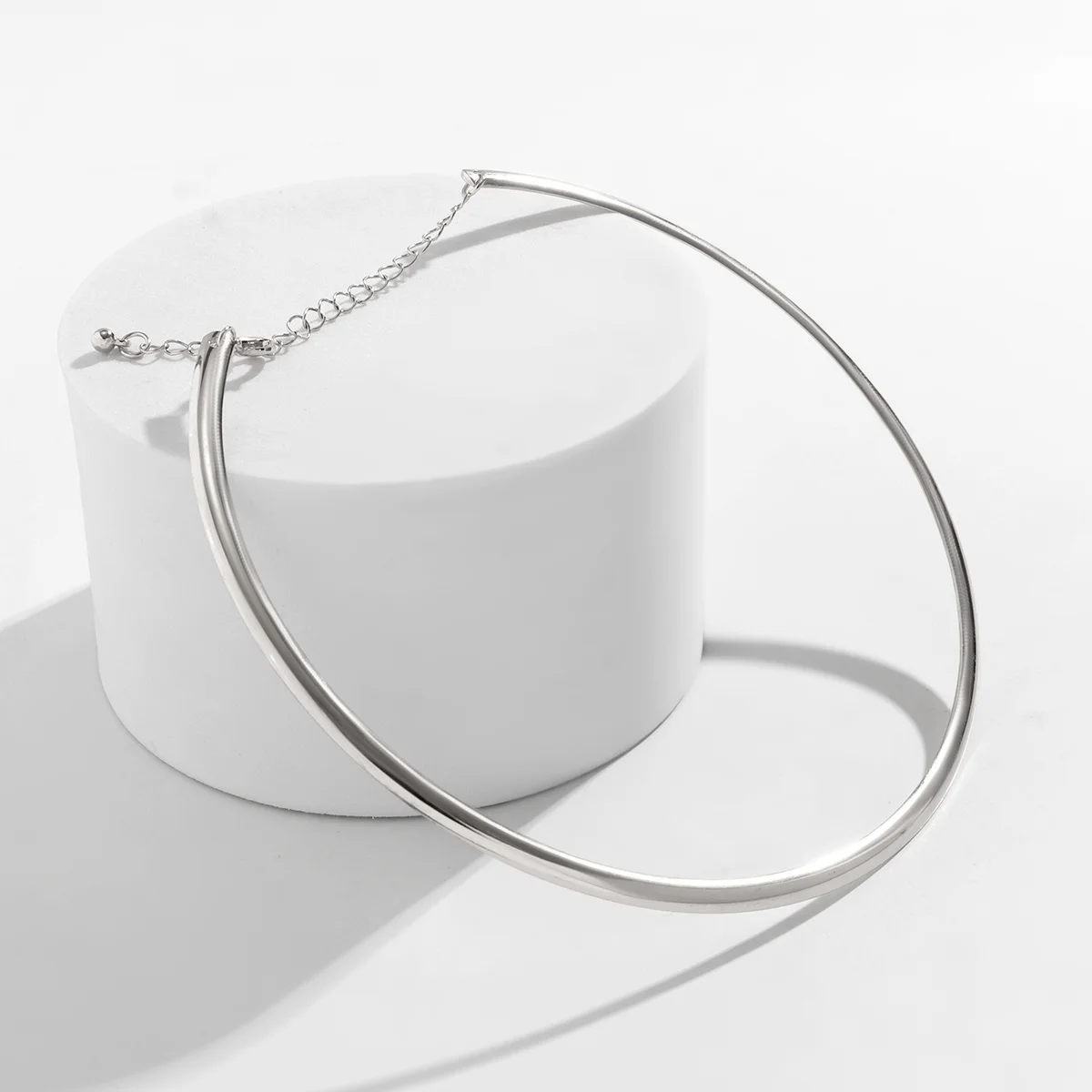 Elegante einfache klobige Kreis Drehmomente Halskette für Frauen trend igen Choker Kragen Modeschmuck am Hals Accessoires weiblich – Detail 12
