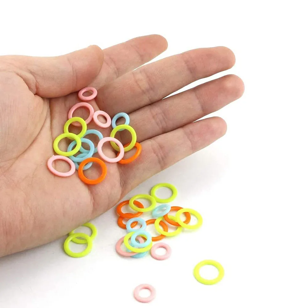 Rotulador de punto para Punto, anillos lisos, variados, contadores de punto, Clip de aguja, accesorios de costura, 300/100 piezas