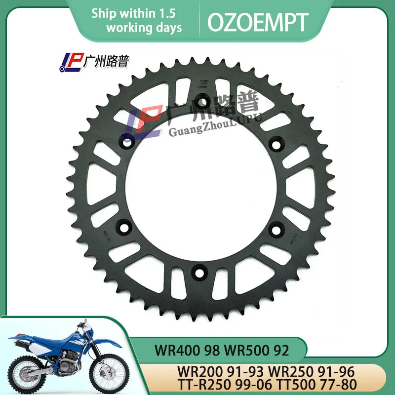 

OZOEMPT 520-52T Motorcycle Rear Sprocket Apply to WR200 91-93 WR250 91-96 WR400 98 WR500 92 TT-R250 99-06 TT500 77-80