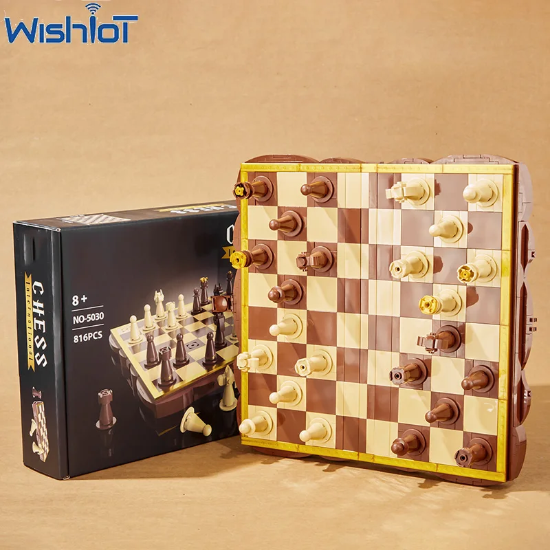 

Creative Chess Wall Art Model Building Blocks Puzzle Set Assembled Board Game Home Decor MOC Small Bricks DIY Toys Kids Gifts