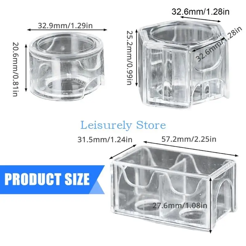 Clear Acrylic Billiard Chalk Powder Box Billiard Chalk Storage Decorative Box Clear Chalk Protections Case Enduring 69HD