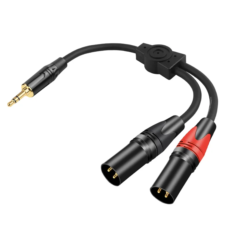 AUX 3.5mm to 2 XLR Male Female 3.5 Audio Cable 3Pin XLR for Microphone Speaker Amplifier Sound Cannon Balanced Analog Audio Cord