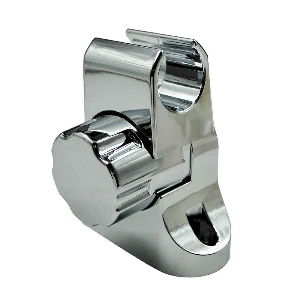 Silver Electroplated Stainless Steel Showerhead Bracket, No-Punch Adjustable Bathroom Showerhead Universal Holder