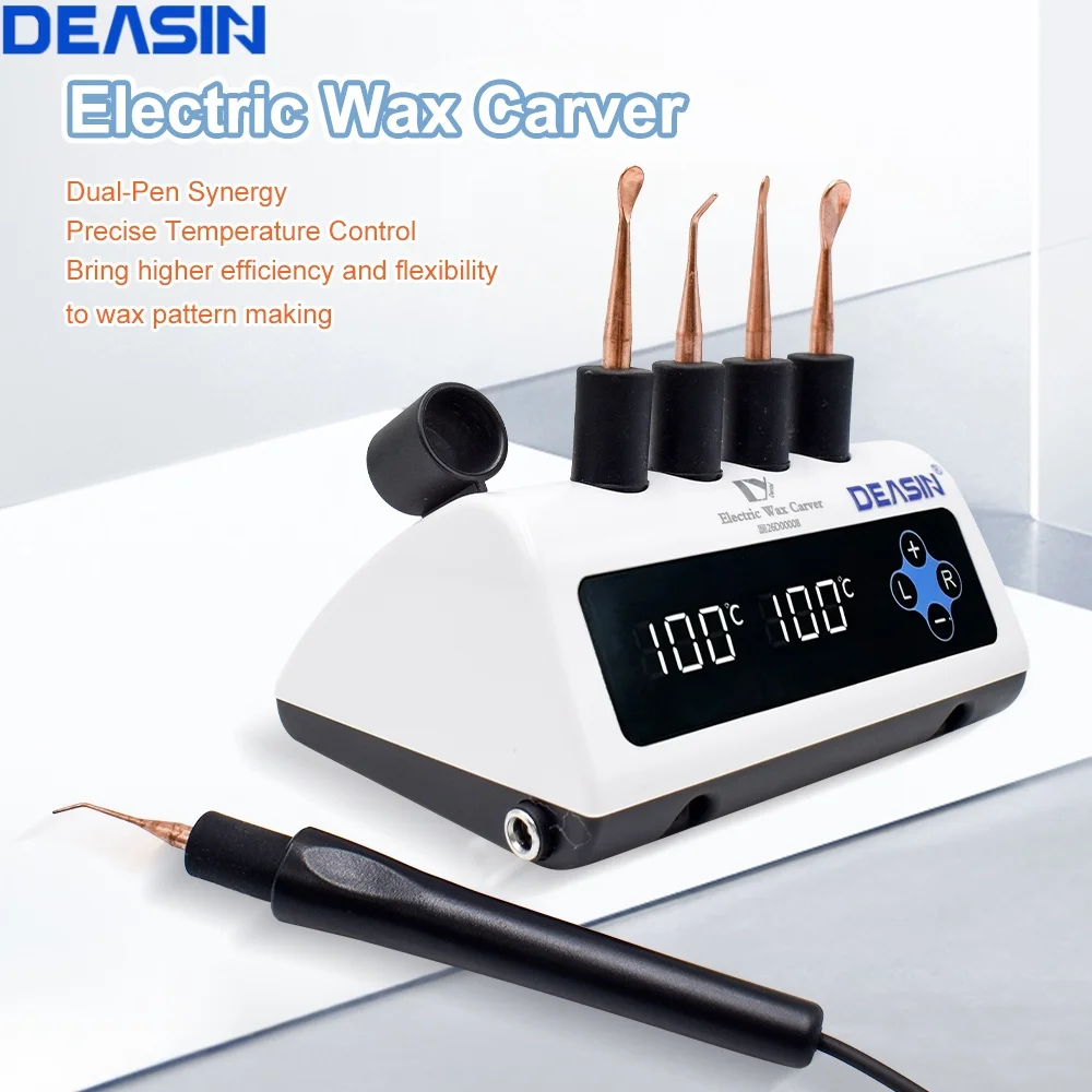 HOT Dental Electric Wax Carving Kit Digital Display with Double Carving Pen 6Pcs Carving Wax Knife Tips Lab Equipment