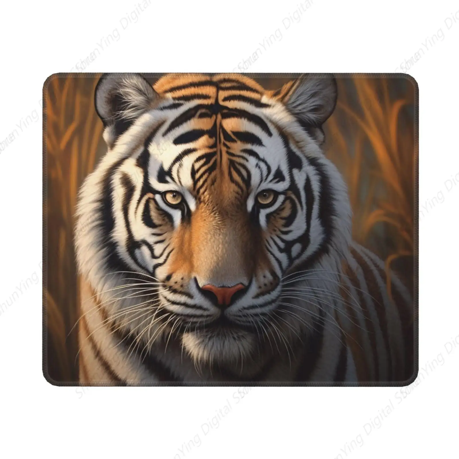 Tiger Anti Slip Rubber Washable Mouse Pad Computer Keyboard Pad Desktop Protection Office Supplies 18*22cm