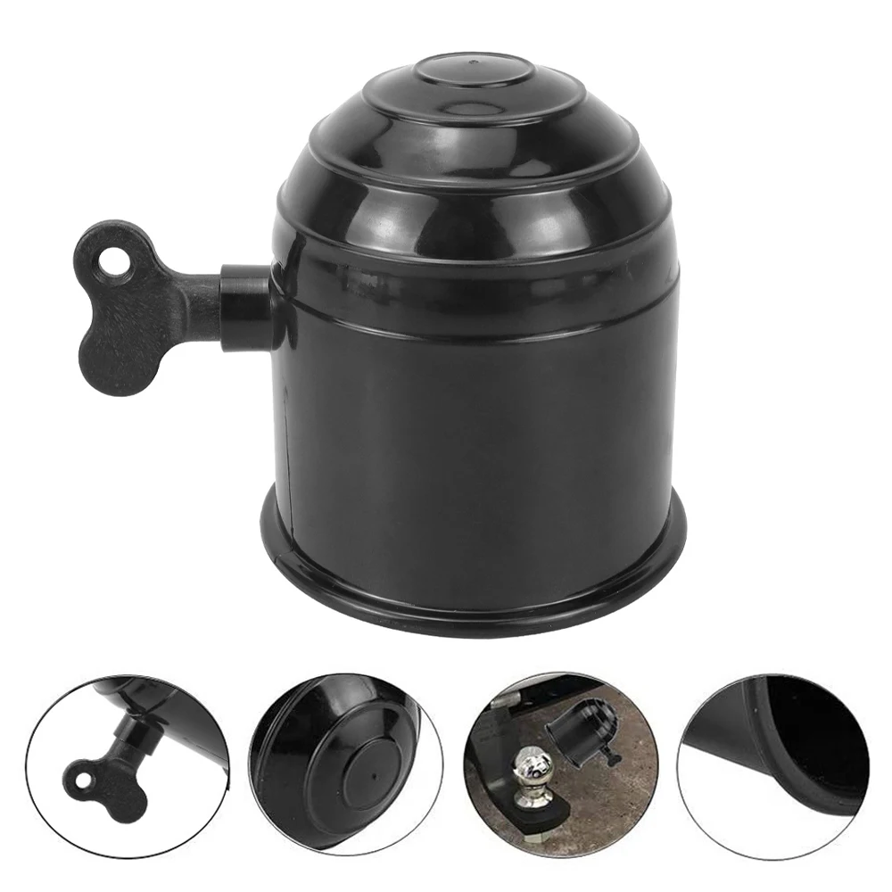 50mm Plastic Trailer Tow Bar Ball Protector Cap Lockable With Key Prevent Falling Off for Car Truck Hitch view 4