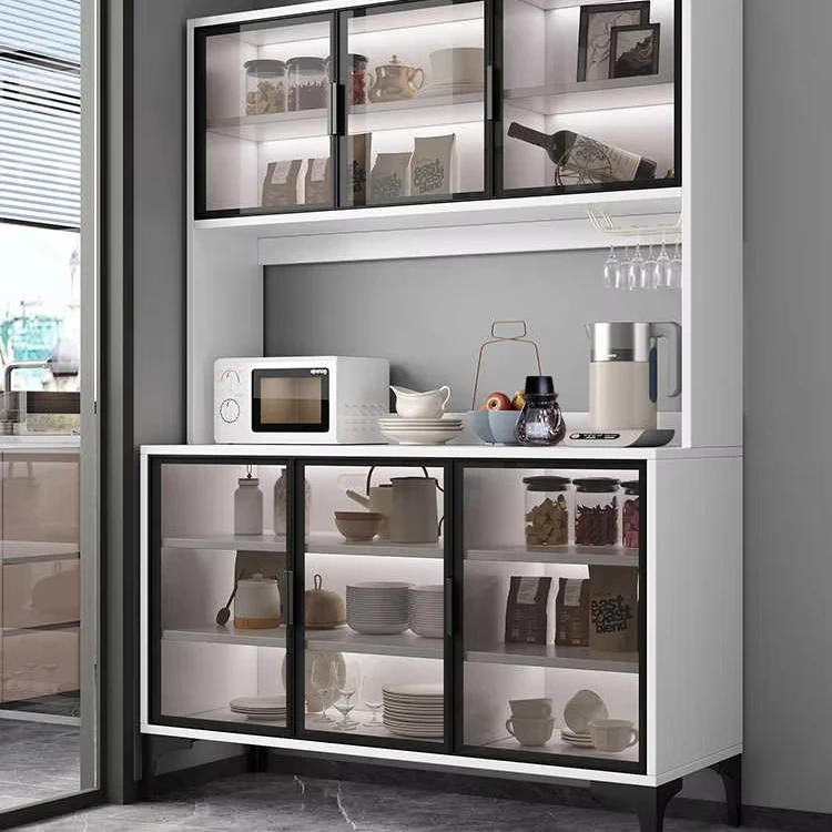 Weinschrank, Küchenschrank, Aufbewahrungsregal, Wohnzimmer, moderner und schlichter integrierter wandmontierter Haushaltsschrank