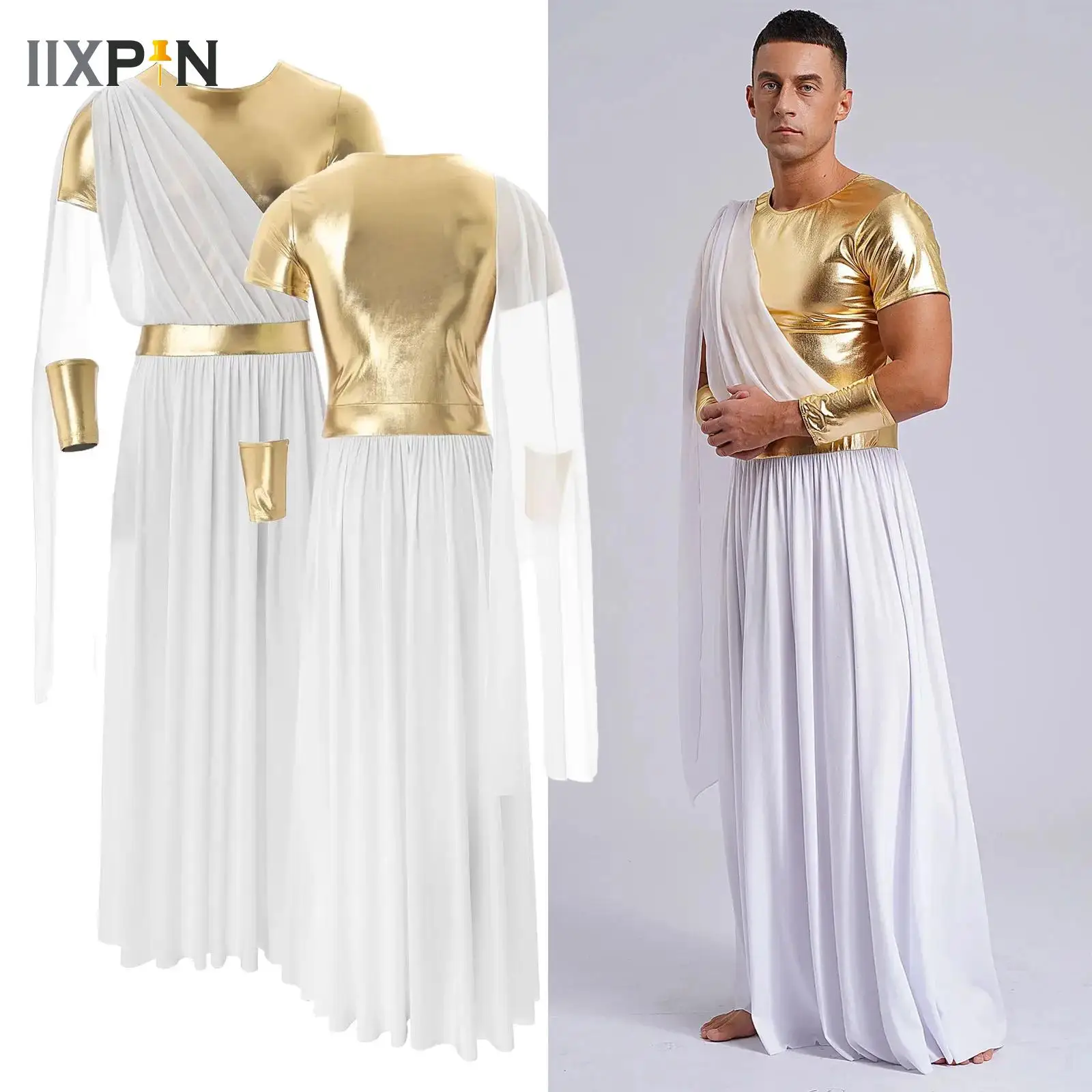 Mesn-Disfraz de guerrero espartano romano antiguo árabe, disfraz de Zeus, Dios griego Medieval, diosa de la Grecia, mitología, vestido elegante para parejas