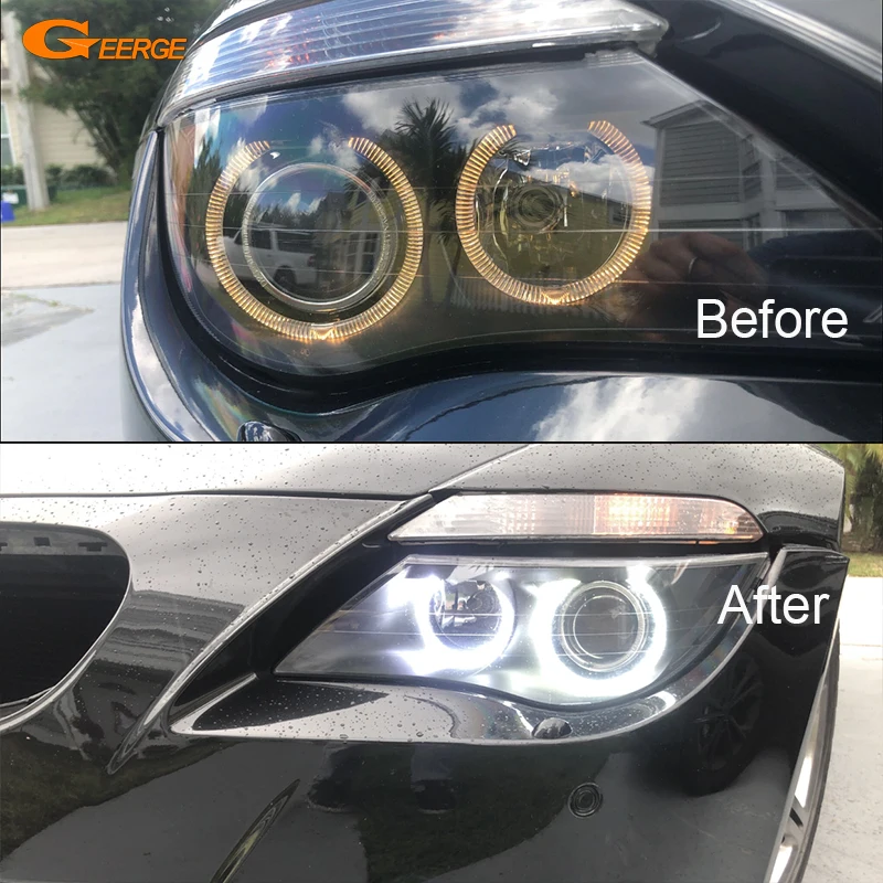 

For BMW 6 SERIES E63 E64 2003 2004 2005 2006 2007 2008 2009 2010 Day Light Ultra Bright SMD LED Angel Eyes Kit Halo Rings