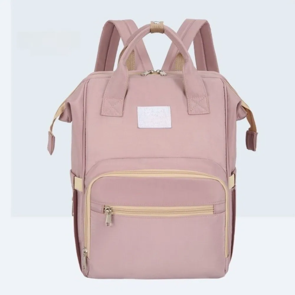 Portable Mommy Bag Large Capacity Foldable Nappy Backpack Bag Multi-Functional Lightweight Mom's Outting Bag for Nursing