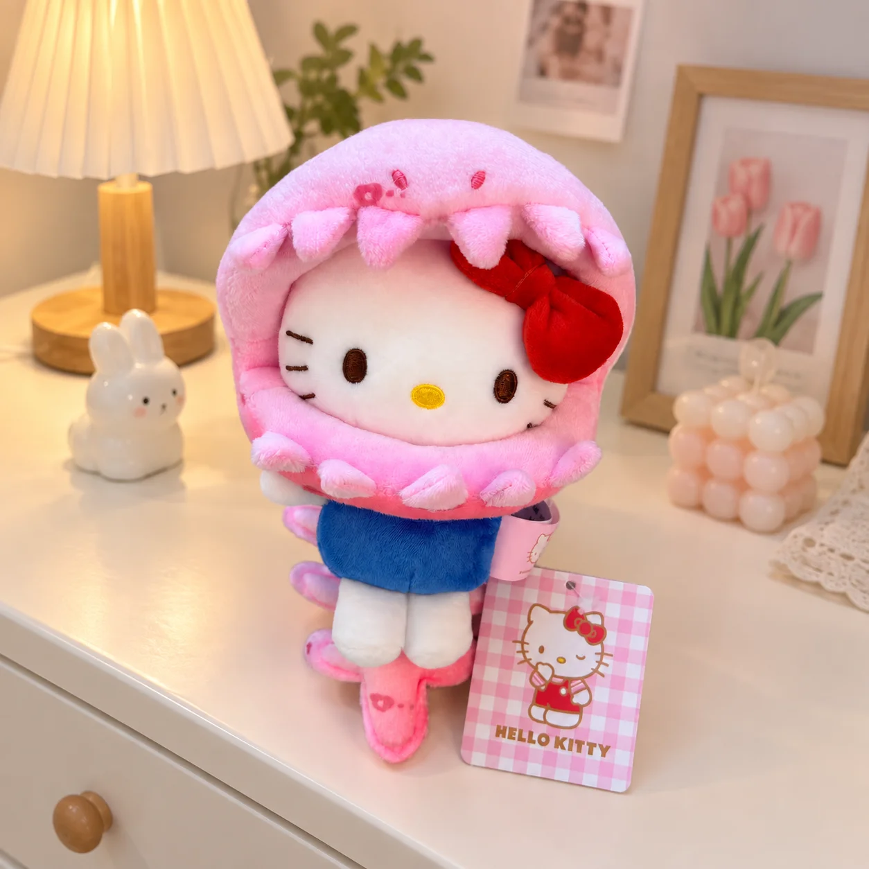 Sanrio Dinosaur Bone Hello Kitty Couple Matching Bag Charm Pendant Bag Accessory Cartoon Collectible Doll Girls Couple Gift