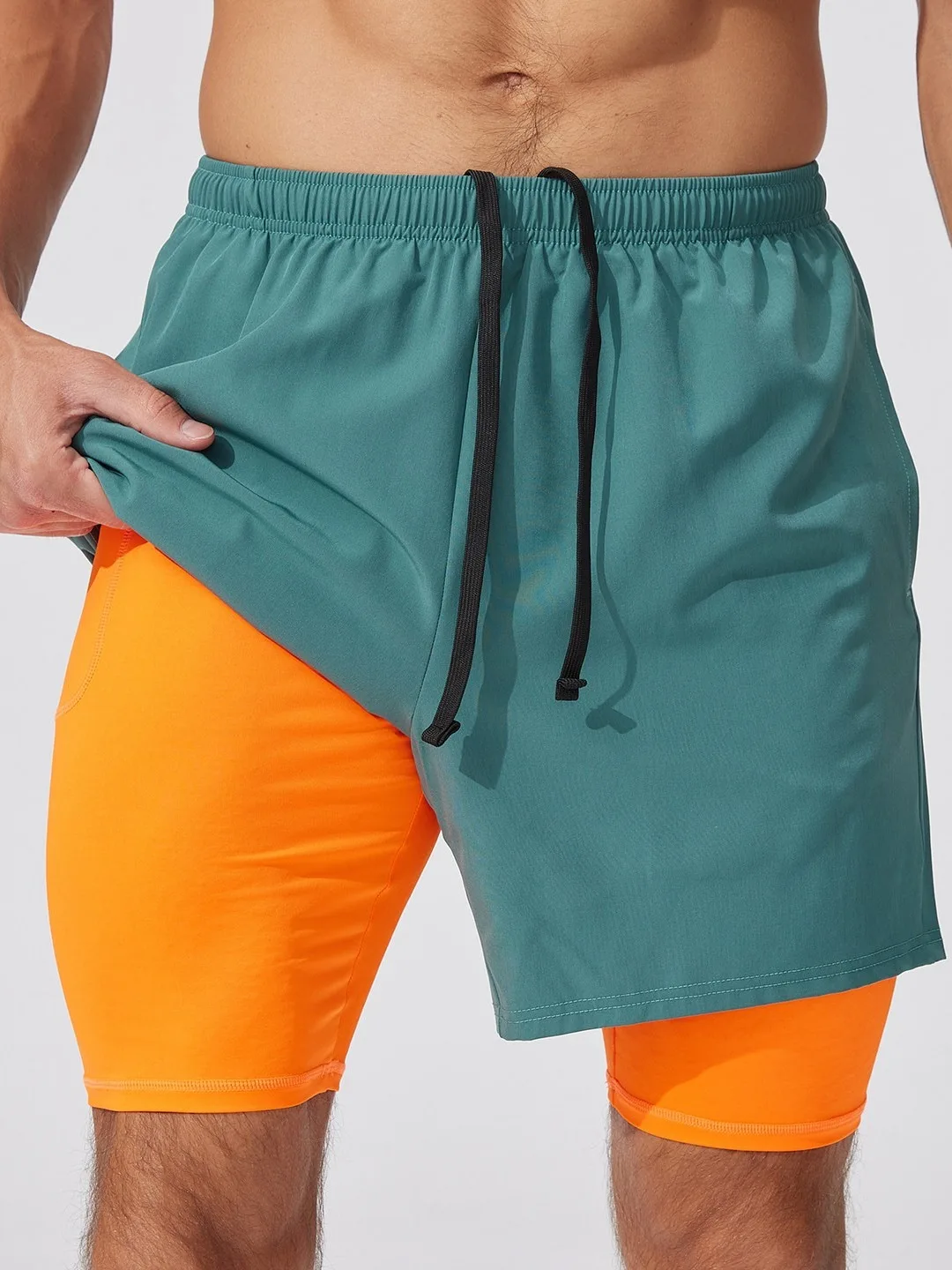 Men's Running Shorts Quick Dry Tight Fit Training Sports Shorts with Inner  Large Size Pocket Design Anti-Light