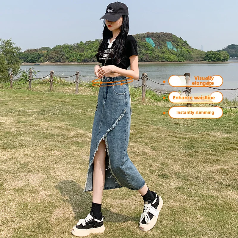 Yüksek Bel Asimetrik Vintage D - Denim Skirt Midi Vintage incelemesi ve fiyatı