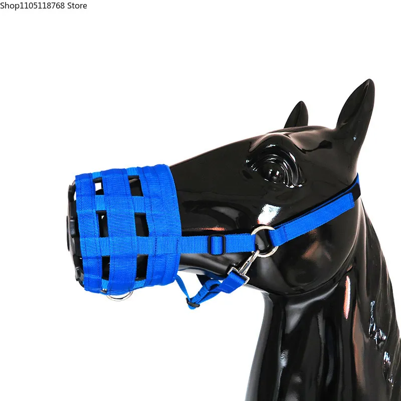 

Крышка для рта лошади, крышка для рта с защитой от укусов, маска для рта, утолщенная нейлоновая лента, конное снаряжение