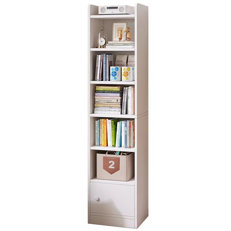 Bookshelf Shelf Modern Simple Multi-layer Floor Storage Display Cabinet Home Study Small Narrow