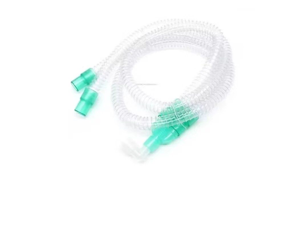 Disposable medical  breathing circuits double swivel catheter mount extendable tube