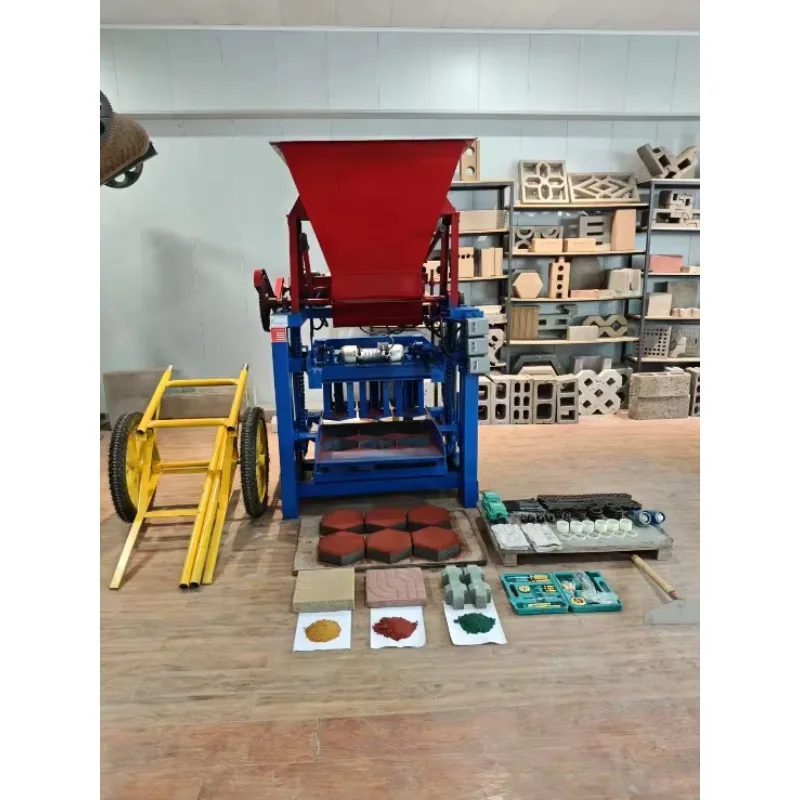 High-quality 4-35 Semi-automatic Cement Brick-making Machine, With Interchangeable Molds, Cost-effective Block-making Machine