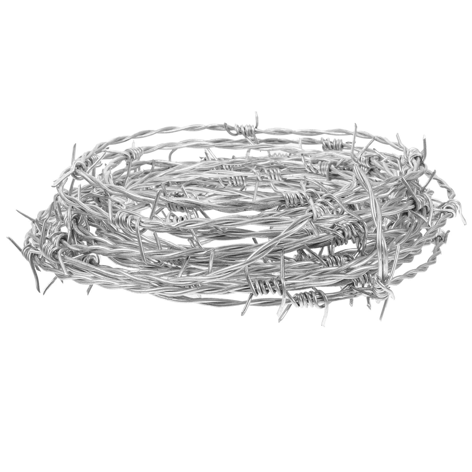 

Barbed Wire Fence Deterrent Garden Galvanized for Animal Defending Iron Outdoor