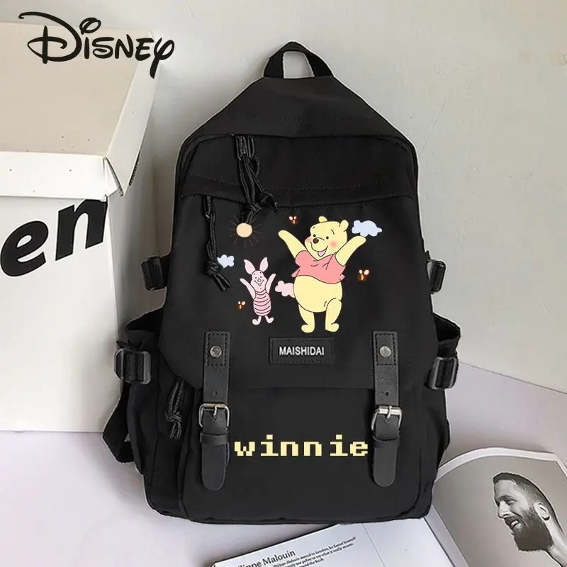 

Disney Winnie Bear New Women's Backpack Fashion High Capacity Student Backpack Cute Cartoon Multi Functional Leisure Travel Bag