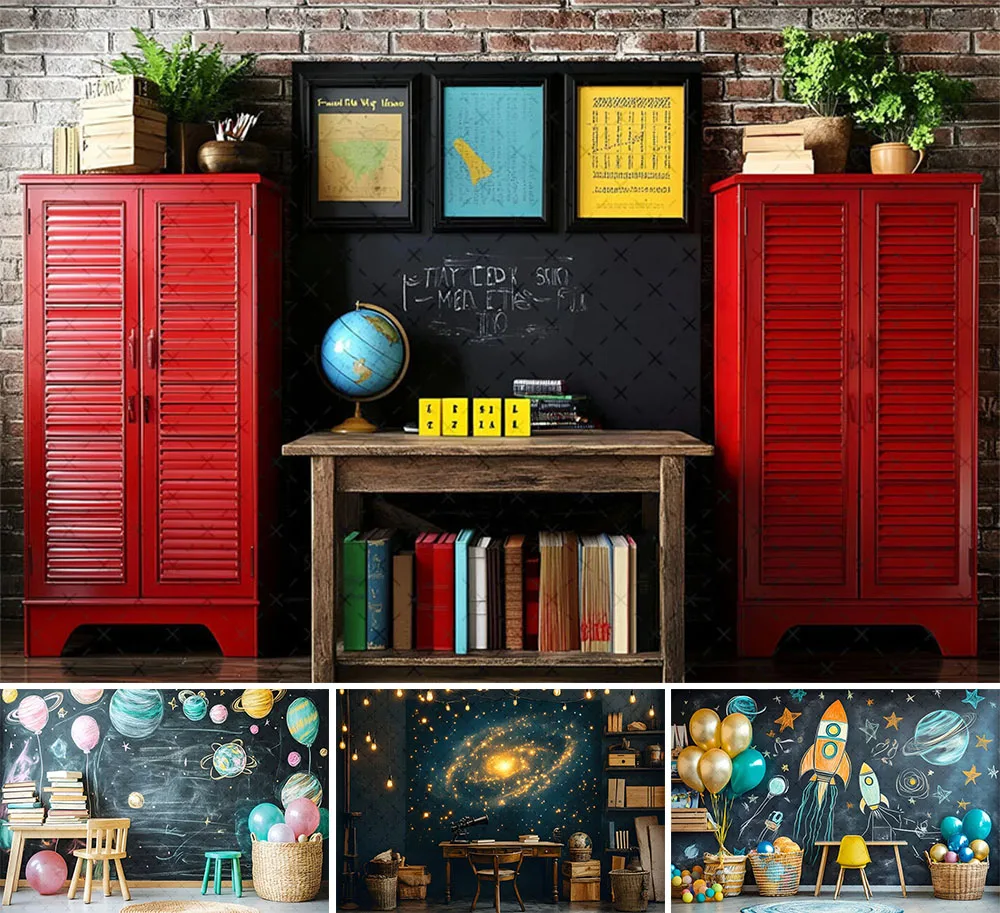 

Mehofond Photography Background Back To School Blackboard Classroom Kid Birthday Cake Smash Portrait Decor Backdrop Photo Studio