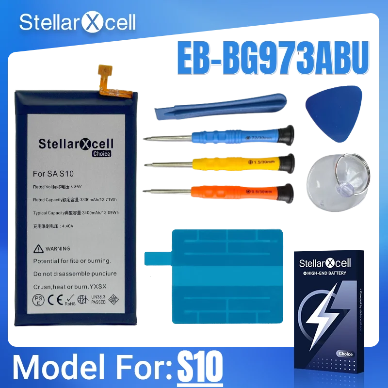

StellarXcell Choice Battery For Samsung S10 Battery EB-BG973ABU Premium pure cobalt battery replacement