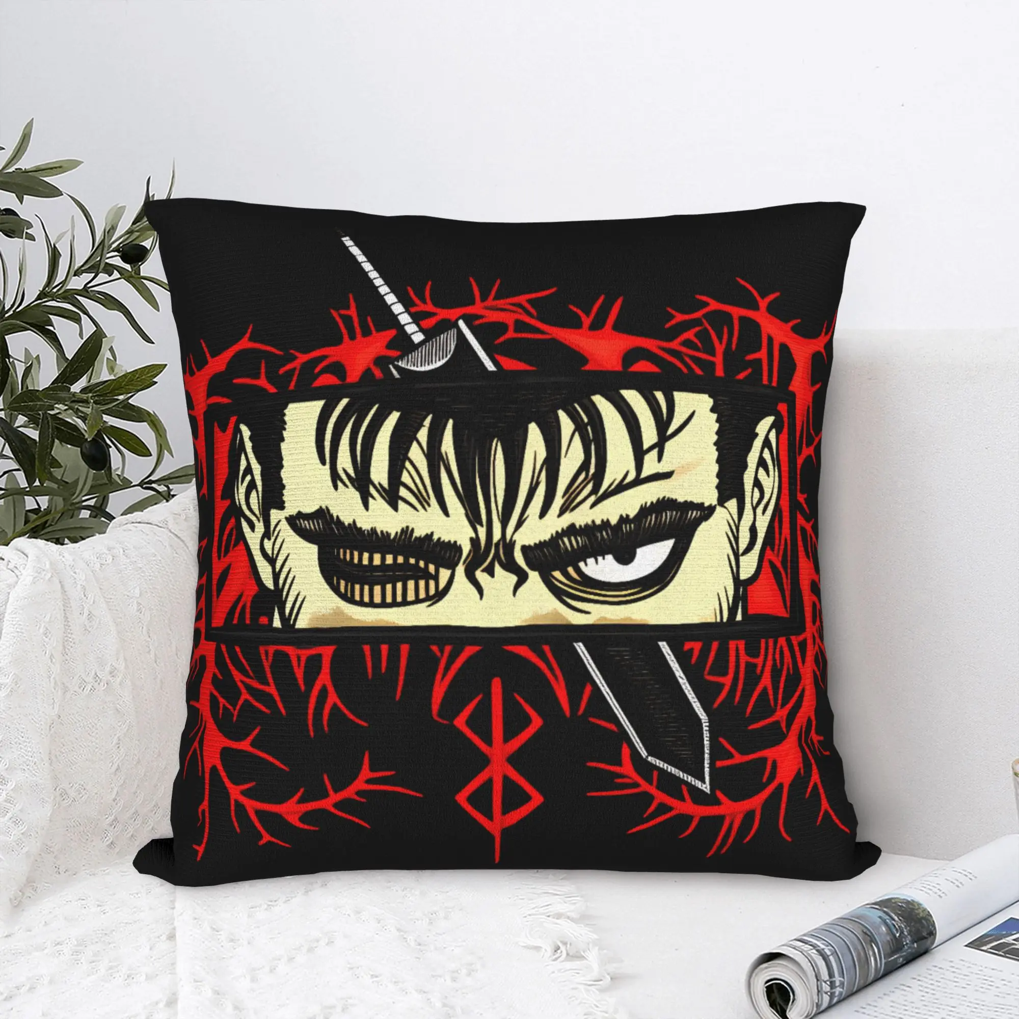 Pillow Cover B-Berserks  Retro Trendy Pillow Case For Living Room Sofa Pillowcases