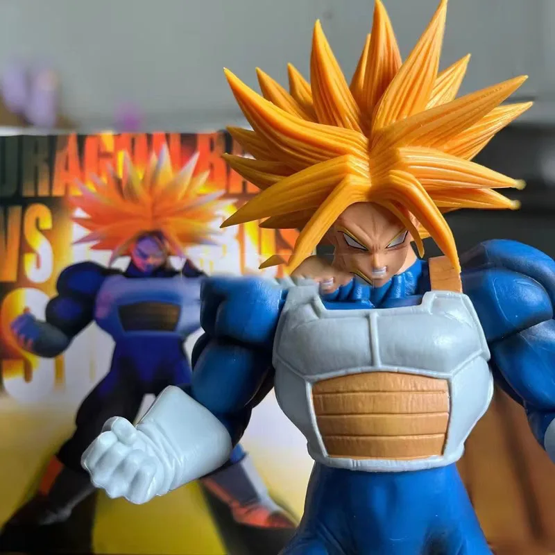 Em estoque genuíno anime dragon ball z super troncos figura de ação pvc super saiyan gotenk figuras coleção modelo brinquedo presentes