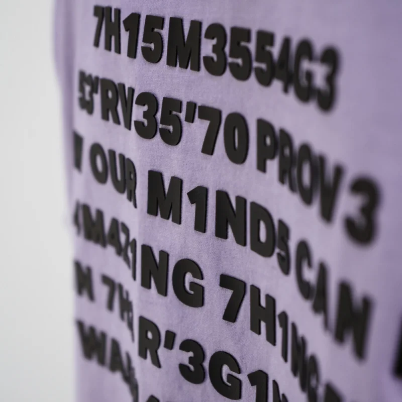 2025 new retro letter printed round neck short sleeved T-shirt for men's high street fashion brand loose elastic high-end top