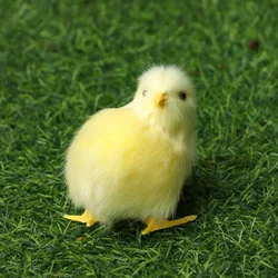 Simulation Furry Chicken Lifelike Bird Easter Plush Chick Kids Toy Scene Model Lovely Doll Photography Prop Party Supplies Gift