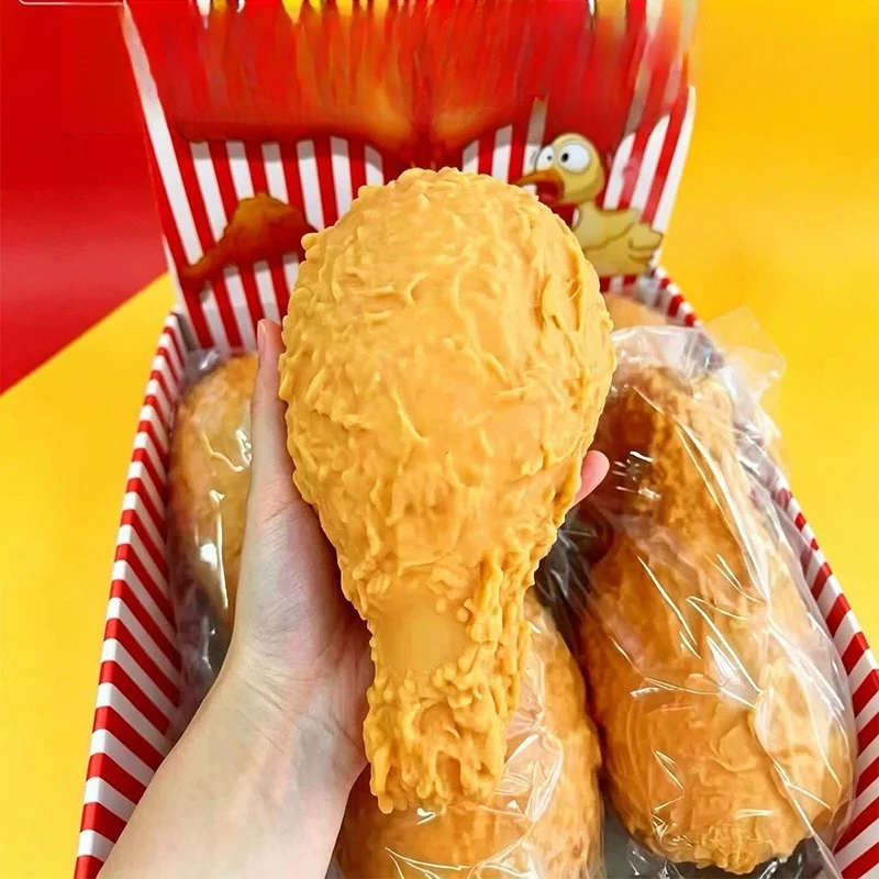 1PC Simulation Fried Chicken Drumstick Squishy Toy Slow Rising Realistic Food Squeeze Toy Boys Girls Birthday Party Favors